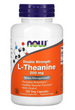 Теанин, L-Theanine, двойная сила, Now Foods, 200 мг, 120 капсул