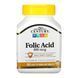 Фолієва кислота, Folic Acid, 21st Century, 800 мкг, 180 таблеток