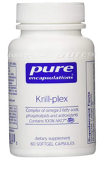 Омега-3 жирні кислоти, фосфоліпіди і антиоксиданти, Krill-plex, Pure Encapsulations, комплекс, 1000 мг , 60 капсул
