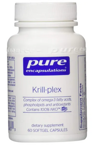 Омега-3 жирные кислоты, фосфолипиды и антиоксиданты, Krill-plex, Pure Encapsulations, 1000 мг&nbsp;, 60 капсул