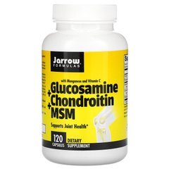 Комплексная добавка для суставов, Glucosamine, Chondroitin + MSM, Jarrow Formulas, 120 капсул