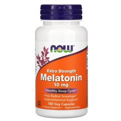 Мелатонин, экстра сила, Melatonin, Extra Strength, Now Foods, 10 мг, 100 капсул