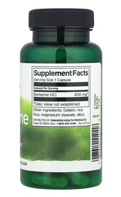 Берберин, Berberine, Swanson, 400 мг, 60 капсул