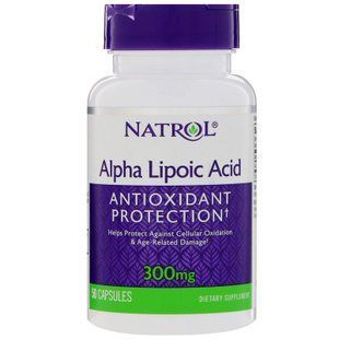 Альфа-ліпоєва кислота, Alpha Lipoic Acid, Natrol, 300 мг, 50 капсул