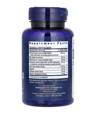 Рослинний екстракт для гормональної підтримки, Cruciferous Vegetable Extract, Life Extension, 60 капсул