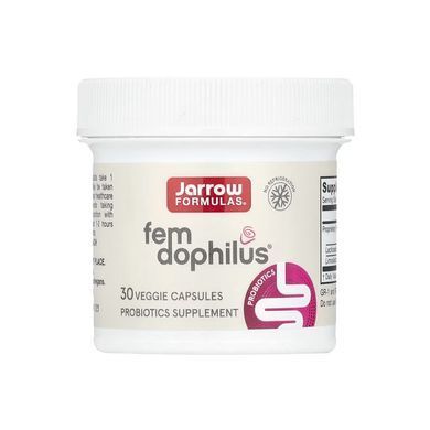 Пробіотик для жінок, Vegan Fem Dophilus&reg;, Jarrow Formulas, 1 млрд КУО, 30 вегетаріанських капсул