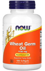 Масло зародышей пшеницы, Wheat Germ Oil, NOW Foods, 1130 мг, 100 капсул