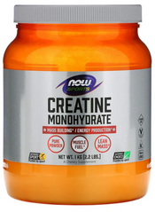 Креатин моногидрат, Creatine Monohydrate, Now Foods, Sports, 1 кг