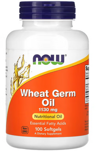 Масло зародышей пшеницы, Wheat Germ Oil, NOW Foods, 1130 мг, 100 капсул