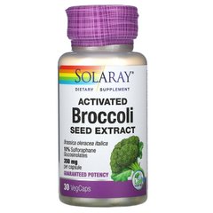 Активированный экстракт семян брокколи, Activated Broccoli Seed Extract, Solaray, 30 капсул