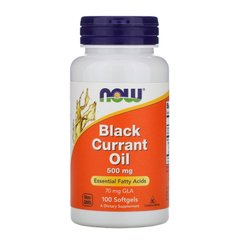 Масло семян черной смородины, Black Currant Oil, Now Foods, 500 мг 100 капсул