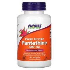 Пантетин двойная сила, Pantethine, Now Foods, 600 мг 60 капсул