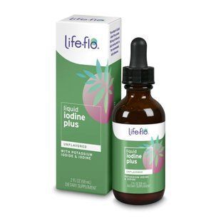 Рідкий йод, Liquid Iodine Plus, Life-flo, з йодидом калію, без смаку, 150 мкг, 59 мл