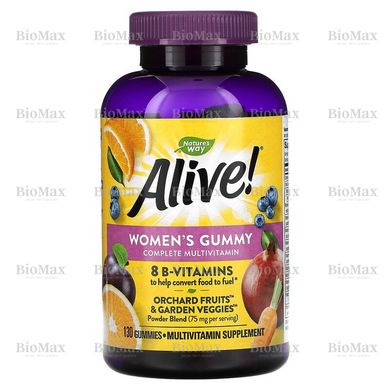 Мультивитамины для женщин, Women's Gummy Vitamins, Nature's Way, 130 жевательных конфет
