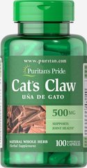 Cat's Claw, Puritan's Pride, 500 мг, 100 капсул