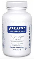 Стронций (цитрат), Strontium (citrate), Pure Encapsulations, для поддержки здоровья костей, 90 капсул