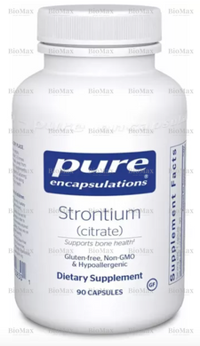 Стронций (цитрат), Strontium (citrate), Pure Encapsulations, 90 капсул