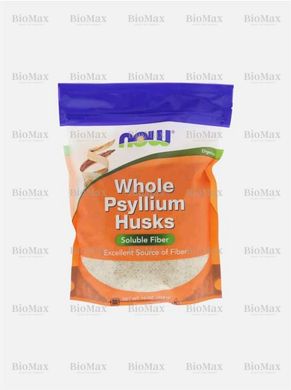 Подорожник, Whole Psyllium Husks, Now Foods, 454 гр