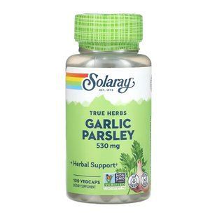 Часник і петрушка, Garlic Parsley, Solaray, 530 мг, 100 вегетаріанських капсул