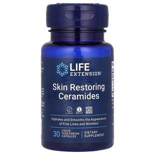 Відновлення шкіри, Skin Restoring Ceramides, Life Extension, кераміди, 30 рідких вегетаріанських капсул