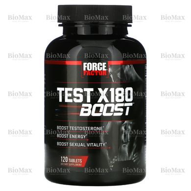 Бустер тестостерону для чоловіків, Force Factor, Test X180 Boost, 120 таблеток