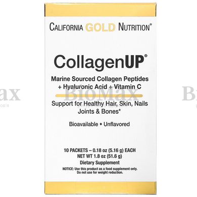 Коллаген, без ароматизаторов, CollagenUp, California Gold Nutrition, 10 пакетиков, по 5,15 г