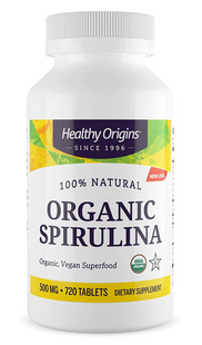 Спіруліна, Spirulina, Healthy Origins, органік, 500 мг, 720 таблеток