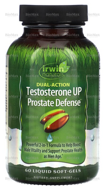 Формула повышения тестостерона и поддержания простаты (Testosterone UP Prostate-defense), Irwin Naturals, 60 капсул