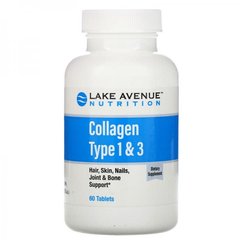 Гидролизованный коллаген типа 1 и 3, Lake Avenue Nutrition, 1000 мг, 60 таблеток