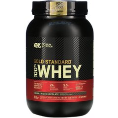 Протеин сывороточный, Whey Gold Standard, Optimum Nutrition, с насыщенным шоколадным вкусом, 907 г