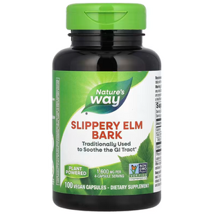 Слизький в'яз (Slippery Elm Bark), Nature's Way, 1600 мг, 100 веганських капсул (400 мг на капсулу)