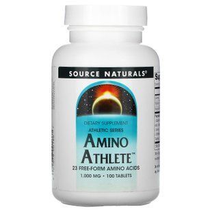 Амино спортсмен, Amino Athlete, Source Naturals, 1000 мг, 100 таблеток