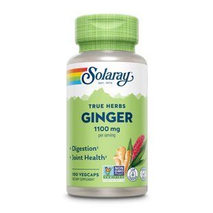Корінь імбиру, Ginger, Solaray, 1100 мг, 100 вегетаріанських капсул (550 мг в одній капсулі)