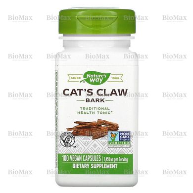 Экстракт кошачьего когтя, Cat's Claw Bark, Nature's Way, 485 мг, 100 капсул
