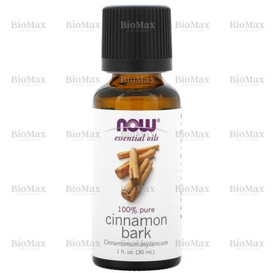 Эфирное масло корицы, Essential Oils Cinnamon Bark, Now Foods, 30 мл