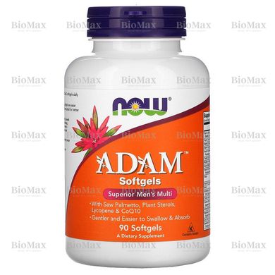 Вітаміни для чоловіків Адам, Adam Men's Multi, Now Foods, 90 капсул