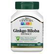 Екстракт листя гінкго білоба, Ginkgo Biloba, 21st Century, 60 мг, 60 капсул