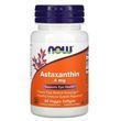 Астаксантин, Astaxanthin, Now Foods, 4 мг, 60 капсул