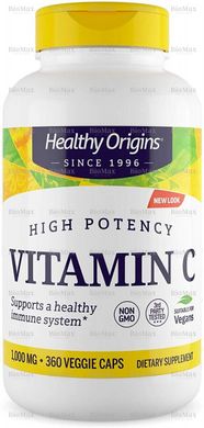 Вітамін С, Vitamin C, Healthy Origins, 1000 мг, 360 капсул