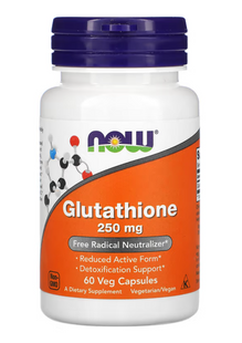 Глутатіон, Glutathione, Now Foods, 250 мг, 60 вегетарианских капсул