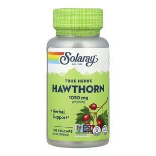 Глід, Hawthorn, Solaray, ягоди, 1050 мг, 100 вегетаріанських капсул (525 мг в одній капсулі)