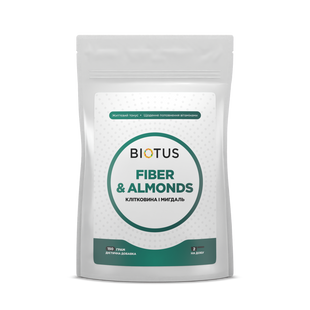 Клетчатка и миндаль, Fiber & Almonds, Biotus, 150 г