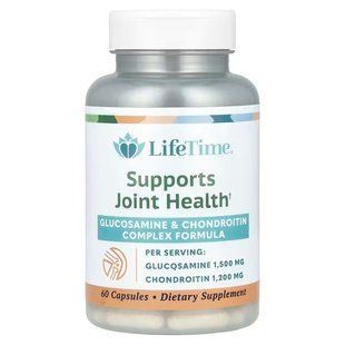 Глюкозамін хондроїтин, Glucosamine & Chondroitin, LifeTime Vitamins, 60 кап.