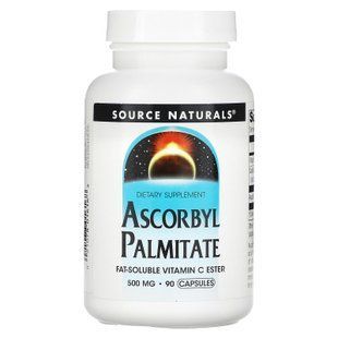 Аскорбіл пальмітат, Ascorbyl Palmitate, Source Naturals, 500 мг, 90 капсул