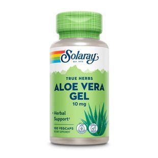 Алое вера гель, Aloe Vera Gel, Solaray, 10 мг, 100 вегетаріанських капсул