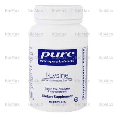 L-лізин, l-Lysine, Pure Encapsulations, 500 мг, 90 капсул