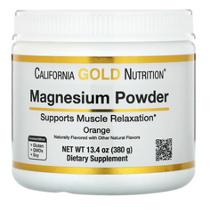 Магній цитрат в порошку з апельсиновим смаком, Magnesium Powder Beverage, California Gold Nutrition, 380 г