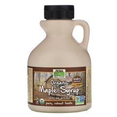 Органічний кленовий сироп, клас A, темний колір, Organic Maple Syrup Grade A Dark, Now Foods, 16 (473 мл)