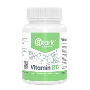 Вітамін B12 (ціанокобаламін), Vitamin B12, Stark Pharm, 50 мкг, 200 таблеток