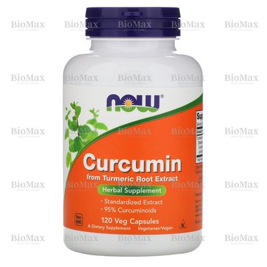 Куркумин, Curcumin, Now Foods, 665 мг, 120 капсул